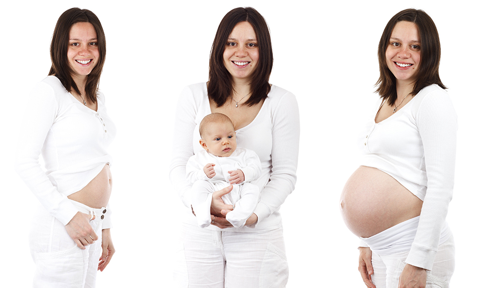 Du début de grossesse à l'accouchement, seulement neuf mois et des changements morphologiques très importants !